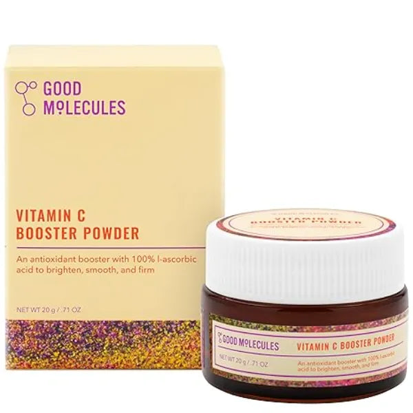 Good Molecules Vitamin C Booster Powder 100% L Ascorbic Acid for Collagen Production Vitamin C Powdered Face Serum Booster for Anti Aging, Skin Care