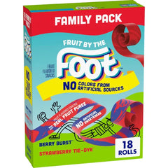 Fruit By the Foot, Fruit, Variety Pack, 18 ct, 13.5 oz | No Artificial Colors, Real Fruit Puree, No Artificial Sweeteners or Colors, Gelatin Free, Good Source of Vitamin C