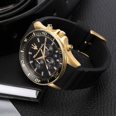 Maserati Men's Sfida R8871640001 Black Silicone Quartz Fashion Watch