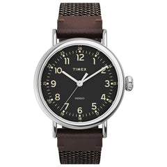 Timex x Peanuts Men's Standard 40mm Watch - Brown/Black/Silver-Tone