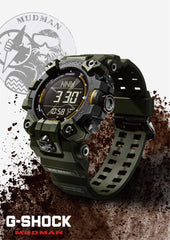 Casio Wristwatch, MUDMAN Radio Solar, Biomass Plastic -black &amp; orange