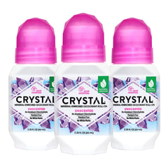 Crystal Essence BODY DEODORANT Roll-On - Unscented Susan G Komen (2.25 fl oz) - 3 Pack - Packaging May Vary