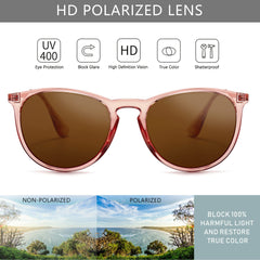 SUNGAIT Vintage Round Sunglasses for Women Men Classic Retro Designer Style