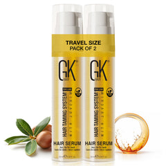 GK Hair Global Keratin Styling Serum (10ml/Pack of 2)- Argan Oil Hair Serum Provides Smoothness Strength Shine Silk Thicken Repair & Restores Keratin Scalp and Hair care Anti-Frizz New Topical Formula