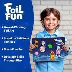 Skillmatics Foil Fun - Space, No Mess Art for Kids, Craft Kits & Supplies, DIY Creative Activity, Travel Toys, Gifts for Boys & Girls Ages 4, 5, 6, 7, 8, 9