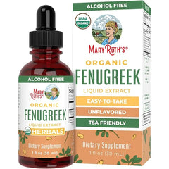 MARYRUTH'S Organic Fenugreek Seed Liquid Extract, 1 oz, CLP Certified | 1,180mg Fenugreek Seed Extract, Vegan, USDA Organic, CLP Certified, Gluten Free