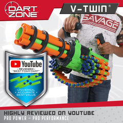 DART ZONE V-Twin Motorized Gatling Belt Blaster