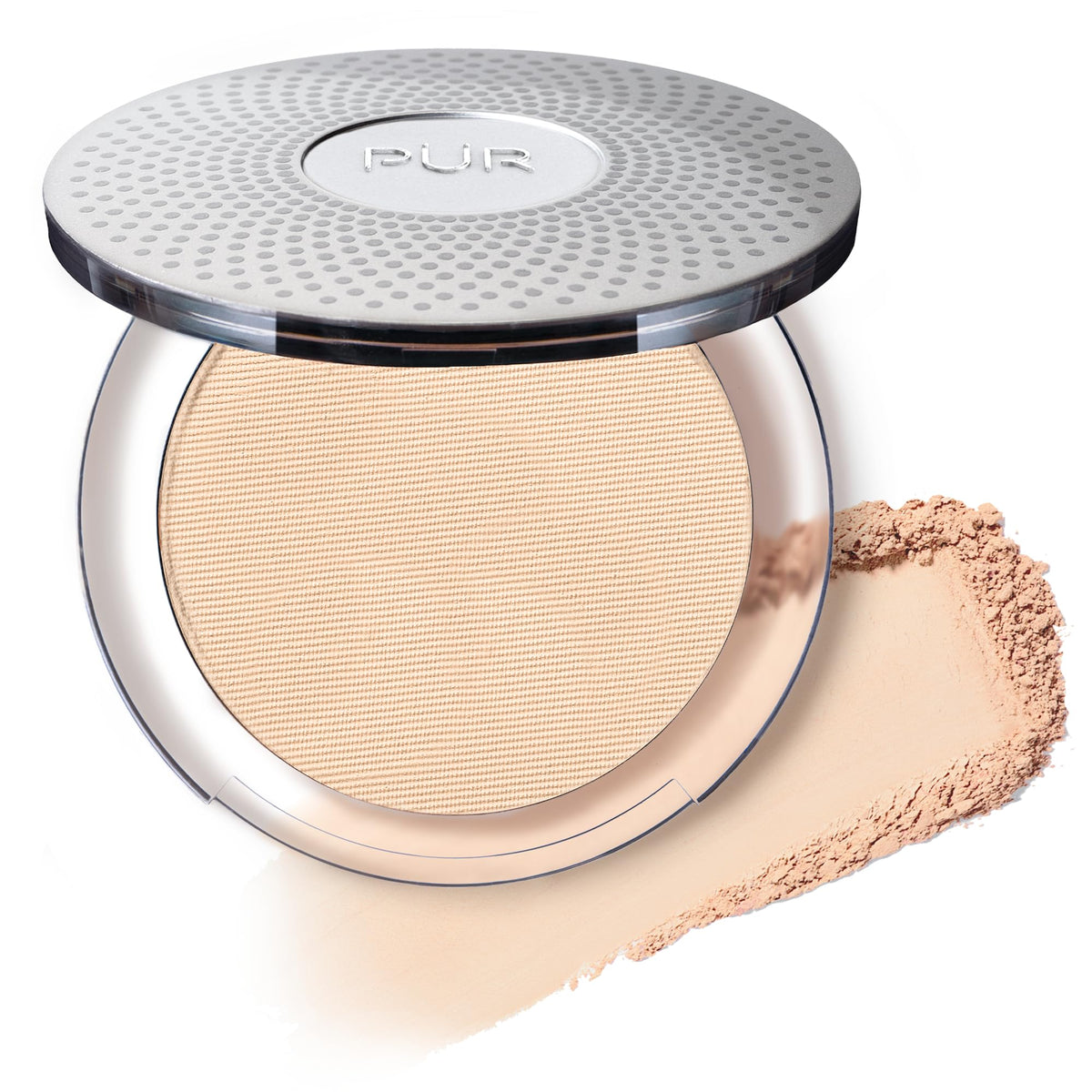 PÜR 4-in-1 Pressed Mineral Makeup SPF 15 Powder Foundation with Concealer & Finishing Powder- Medium to Full Coverage Foundation- Mineral-Based Powder- Cruelty-Free & Vegan Friendly- Vanilla