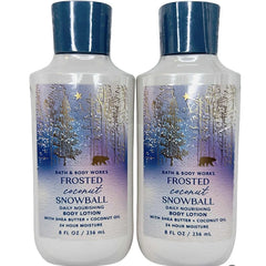 Bath & Body Works 2 Pack Frosted Coconut Snowball Super Smooth Body Lotion 8 Oz