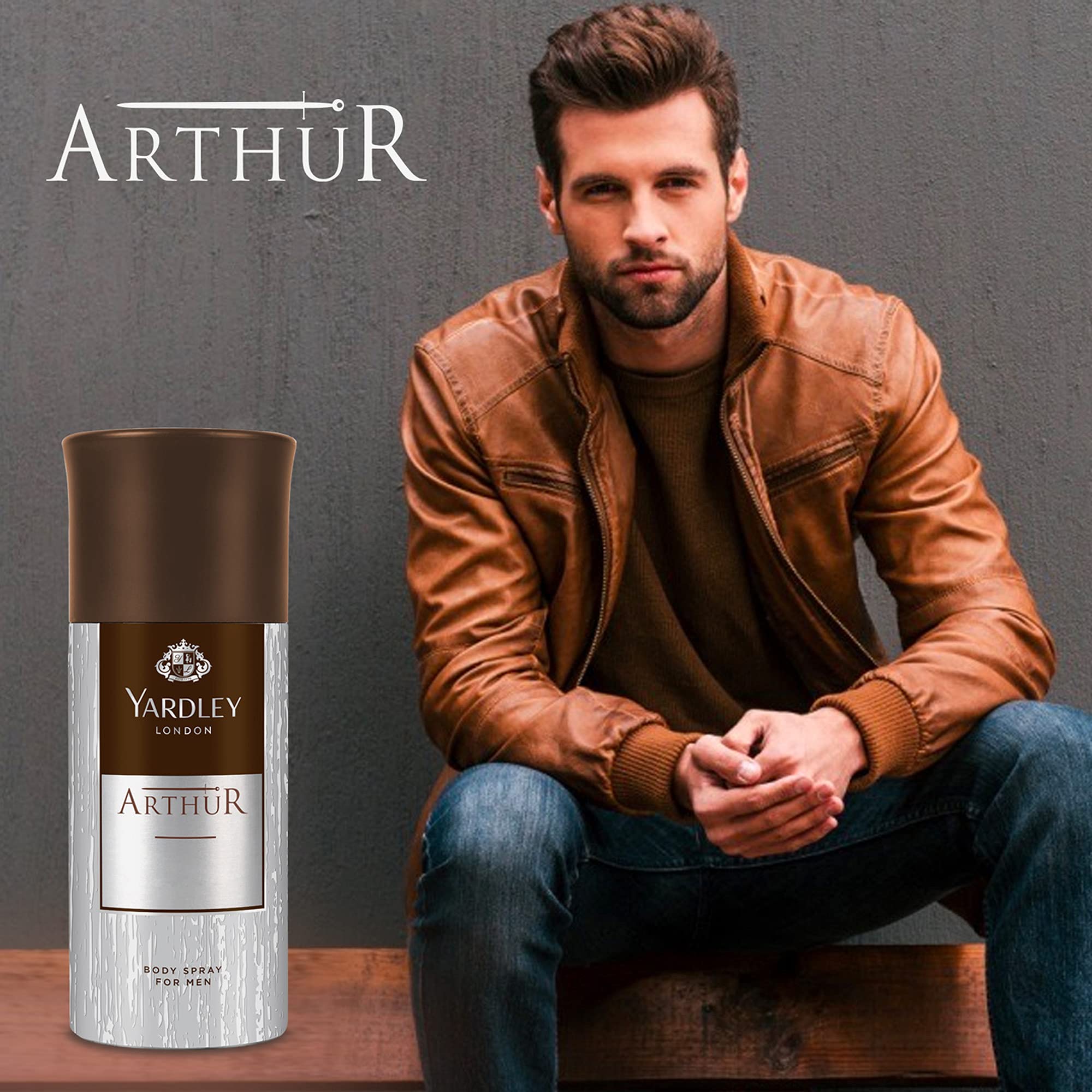 Yardley Arthur Body Spray For Men, Classic Aromatic Refreshing Scent, Formal Fragrance, 150 Ml