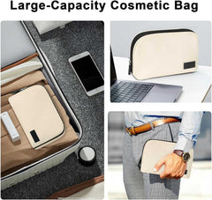 Azonee Electronics Organizer, Travel Universal Cable Cord Organizer Bag Portable Waterprrof Leather Electronics Accessories Bag for Cable, Charger, Phone, SD Card, Business Travel（Style B）