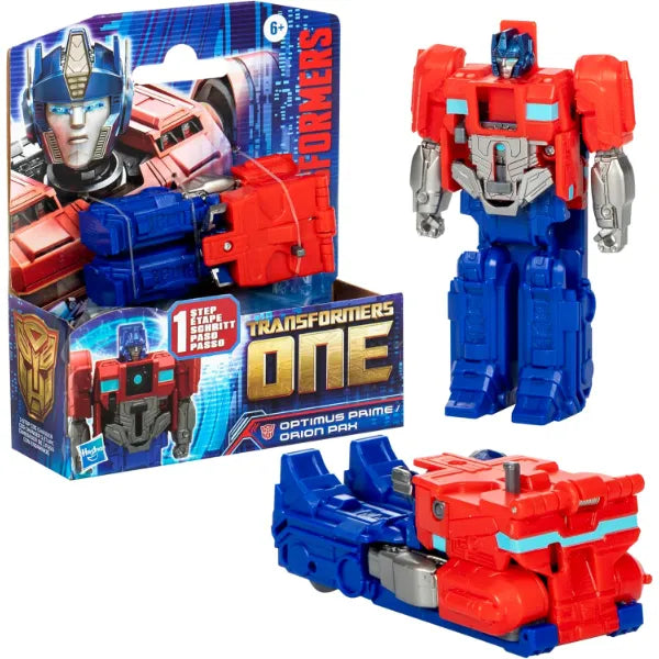 Transformers One Cog Changer Optimus Prime (Orion Pax) 4-Inch Robot Action Figure, Interactive Toys for kids