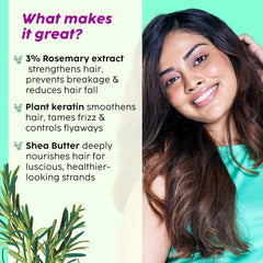 PLIX - THE PLANT FIX Rosemary Anti-Hair Fall Treatment Advanced Hair Mask With 3% Rosemary Extract, Ceramides & Plant Keratin | Hair Mask for Hair Fall Control | For Women & Men| 200g