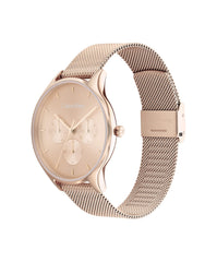 Calvin Klein TIMELESS MESH MF Women's Watch, Analog -Rose Gold
