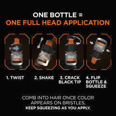 L'Oreal Paris Men Expert One Twist Haircolor, No Mix, No Mess, Just Twist, Shake, Apply, Fades Naturally In 6 Weeks, 5 Min Application time, No Ammonia, Pack 100% Recyclable, Dark Brown 03, 2 kit
