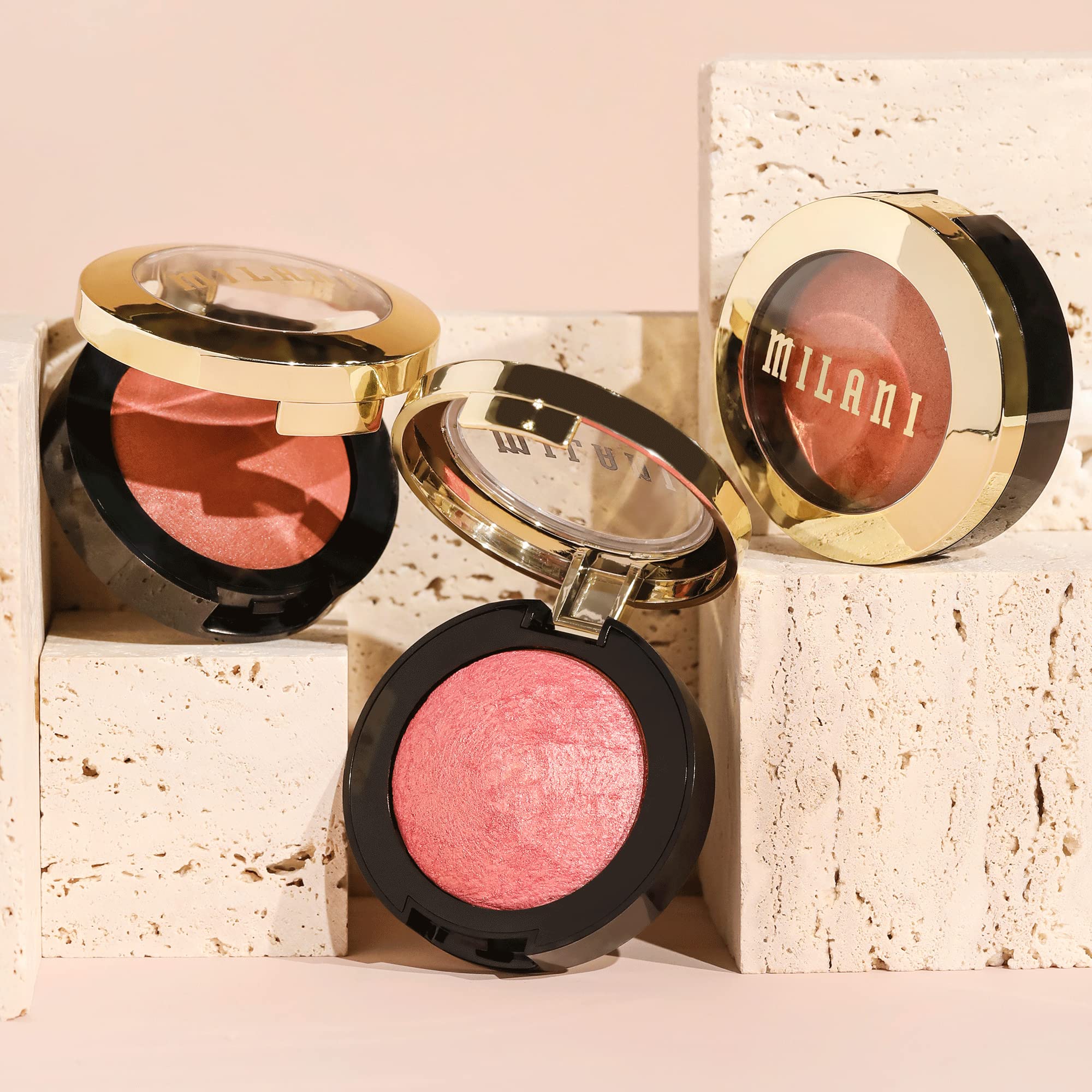 Milani (Petal Primavera) - Baked Blush - Petal Primavera (5ml) Cruelty-Free Powder Blush - Shape, Contour & Highlight Face for a Shimmery or Matte Finish