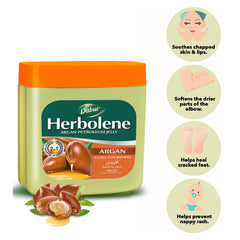 Dabur Herbolene Argan Oil Petroleum Jelly Enriched With And Vitamin E Helps In Glowing Skin - 225 ml