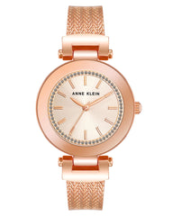 Anne Klein Women's Glitter Accented Textured Bangle Watch