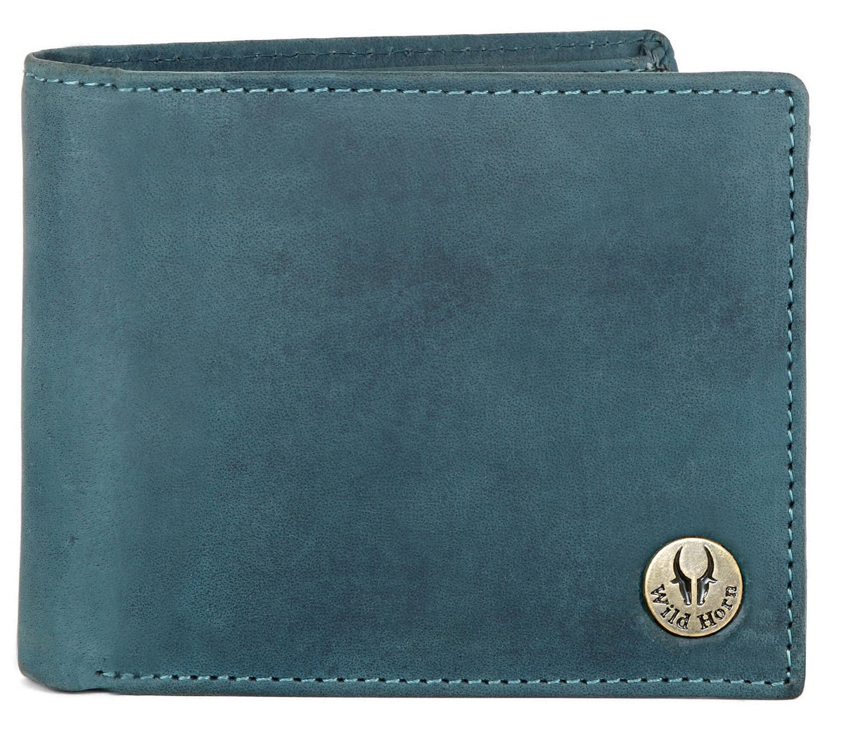WildHorn® RFID Protected Genuine Leather Wallet & Gift Combo for Men - Blue Hunter