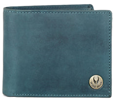 WildHorn® RFID Protected Genuine Leather Wallet & Gift Combo for Men - Blue Hunter