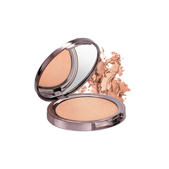 Girlactik Usa.Glow Highlighter Blusher Illuminating Powder. Pearlescent Shimmer, Velvet Finish. Controls Oil, Lightweight, Buidable. -Goldie