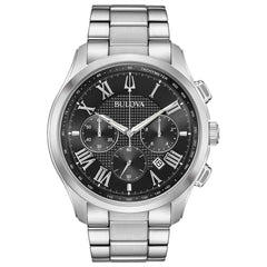 Bulova Men's Wilton - 97B169 - Stainless Steel/Black Dial