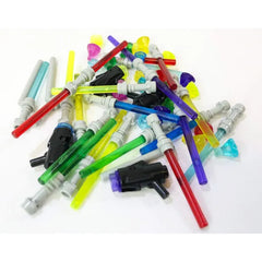Brick Loot Light Saber & Blaster Weapons Pack, 75+ Mini Accessories for Lego Minifigures, Star Wars Building Set, Compatible with Major Brands, Includes Swords, Sabers, Guns for Kids & Adults Ages 6+