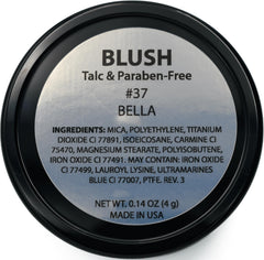 Pure Ziva Bella Dark Red Rogue Pink Rouge Rosewood Blush Pressed Cheek Color Powder, Talc & Paraben Free, No Animal Testing & Cruelty Free