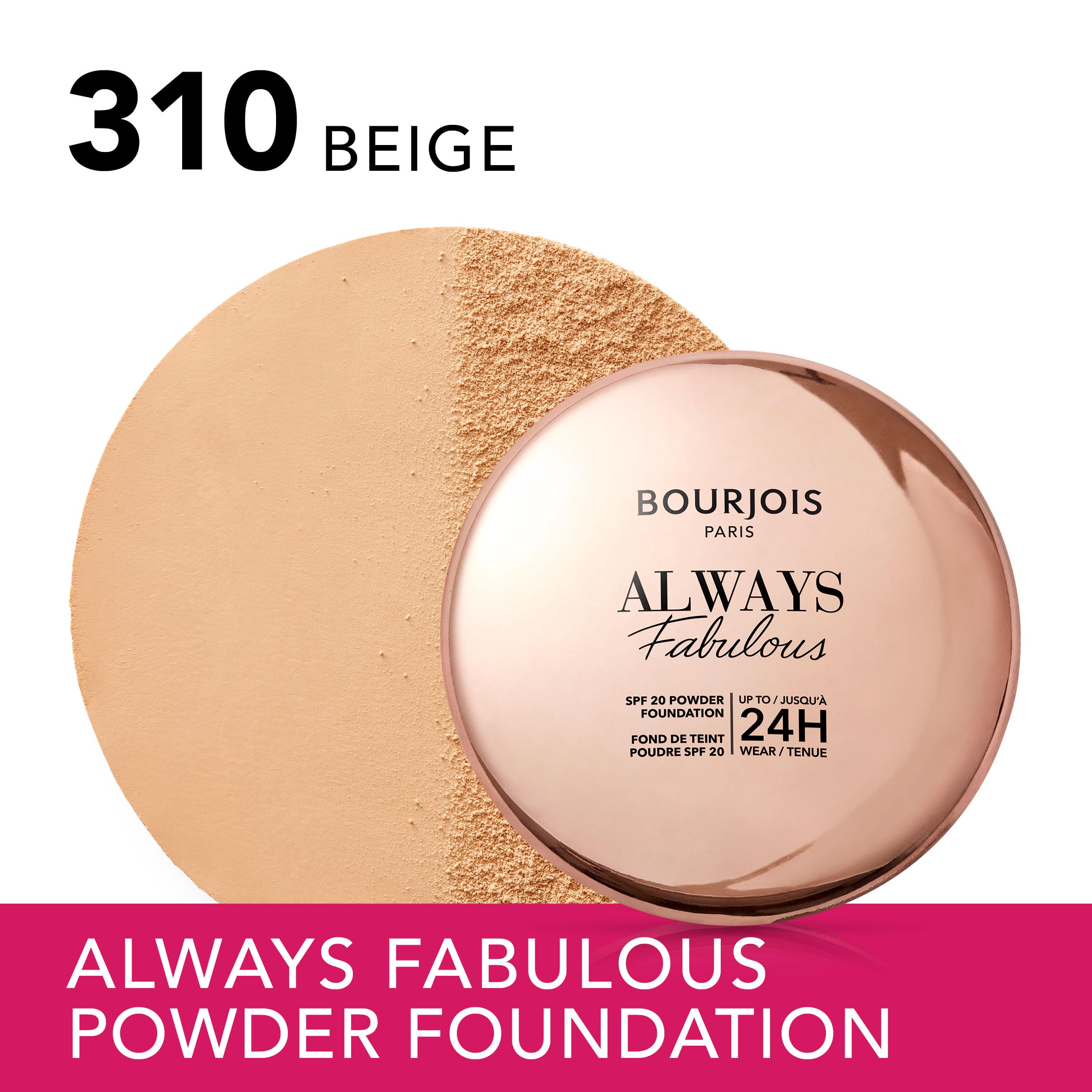 Bourjois Always Fabulous Powder Foundation - 310 - Beige, 7g