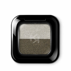 Kiko Milano Bright Duo Eyeshadow, 16 Warm Silver/Jungle Green