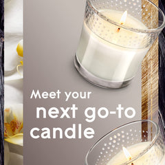 Glade Alluring 2in1 Sheery Vanilla Embrace Scented Candle, Fragrance Infused With Essential Oils, 3.4Oz
