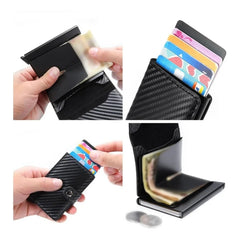 Generic1 Ultra Thin Carbon Fiber Wallet for Men - Black