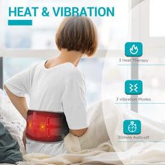 Comfytemp Cordless Heating Pad for Back Pain Relief - Battery Powered Waist Belt with Massage