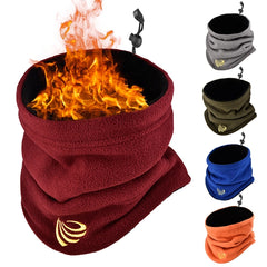 Kitem Men's Winter Cycling Scarf - Adjustable, Windproof, Warm Plush Neck Warmer