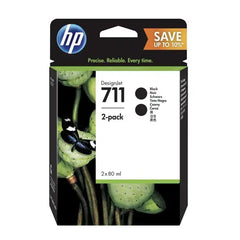 HP 711 80-ml (2-pack) DesignJet Ink Cartridges (P2V31A) - Black