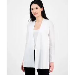 Anne Klein Womens Napa Fine Rib Pocket Cardigan, Cozy Stylish Layer for Casual or Office Wear