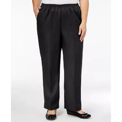 Alfred Dunner Plus Size Classic Pull-On Straight-Leg Short Length Pants