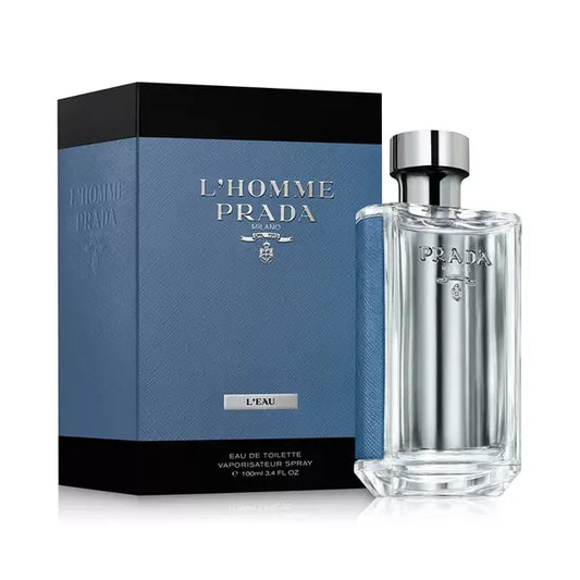 PRADA L'Homme Prada L'Eau Eau de Toilette Spray, Elegant and Fresh Fragrance, 3.4 oz