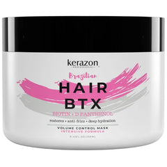 Kerazon Professional Intensive Brazilian Hair BTX Smoothing Treatment For All Hair Types, Thermal Activated Hair Mask Damaged Hair and Long Lasting Volume And Frizz Control