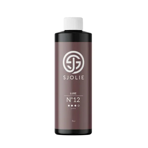 SJOLIE Spray Tan Solution - Luxe 12 - Violet Based Dark Blend | Sunless Tanning Solution for Deep, Dark Bronze Finish, All Natural