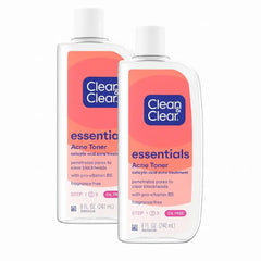 Clean & Clear Essentials Oil Free Acne Toner, 2% Salicylic Acid Acne Treatment, Gentle Facial Toner for Pimples Cleanses Pores to Clear & Remove Blackheads, Fragrance Free