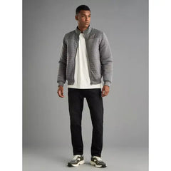 Panelled Zip-Through Jacket - Gray