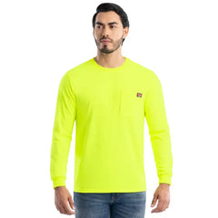 Wrangler Workwear Men's Long Sleeve Heavyweight Pocket T-Shirt