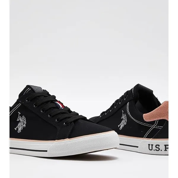 U.S. Polo Assn. Womens 3M RACHEL 3FX Lace Up Low Top Sneakers