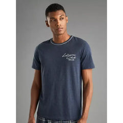 Printed T-shirt and Shorts Set - Blue