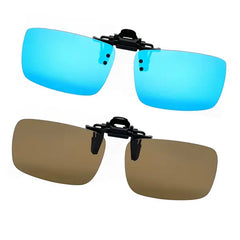 Joopin 2 Pairs Polarized Clip On Sunglasses Over Eyeglasses for Men Women UV Protection