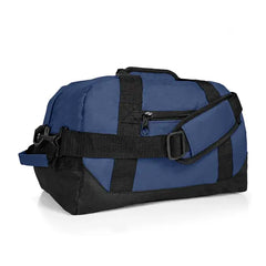 DALIX 14" Small Duffel Bag Gym Duffle Two Tone in Black with Shoulder Strap