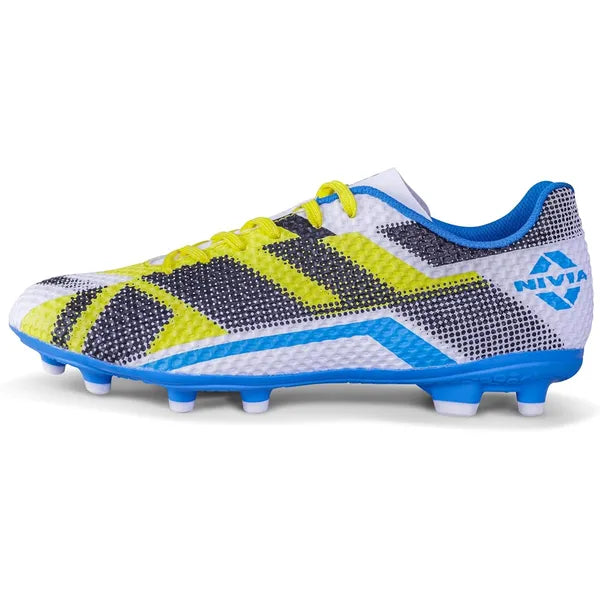 Nivia Dagger men's Football Studs  White-Blue 42 EU