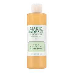 Mario Badescu AHA Botanical Body Wash Moisturizing, Clarifying and Gentle Exfoliating Wash for Brighter, Softer and Smoother Skin, Body Soap Infused with Glycolic Acid & Fruit Enzymes (236 & 472 ml )