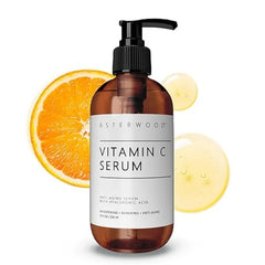 Asterwood Vitamin C Face Serum with Hyaluronic Acid Smoothing, Hydrating, Stimulates Collagen Production Fragrance Free
